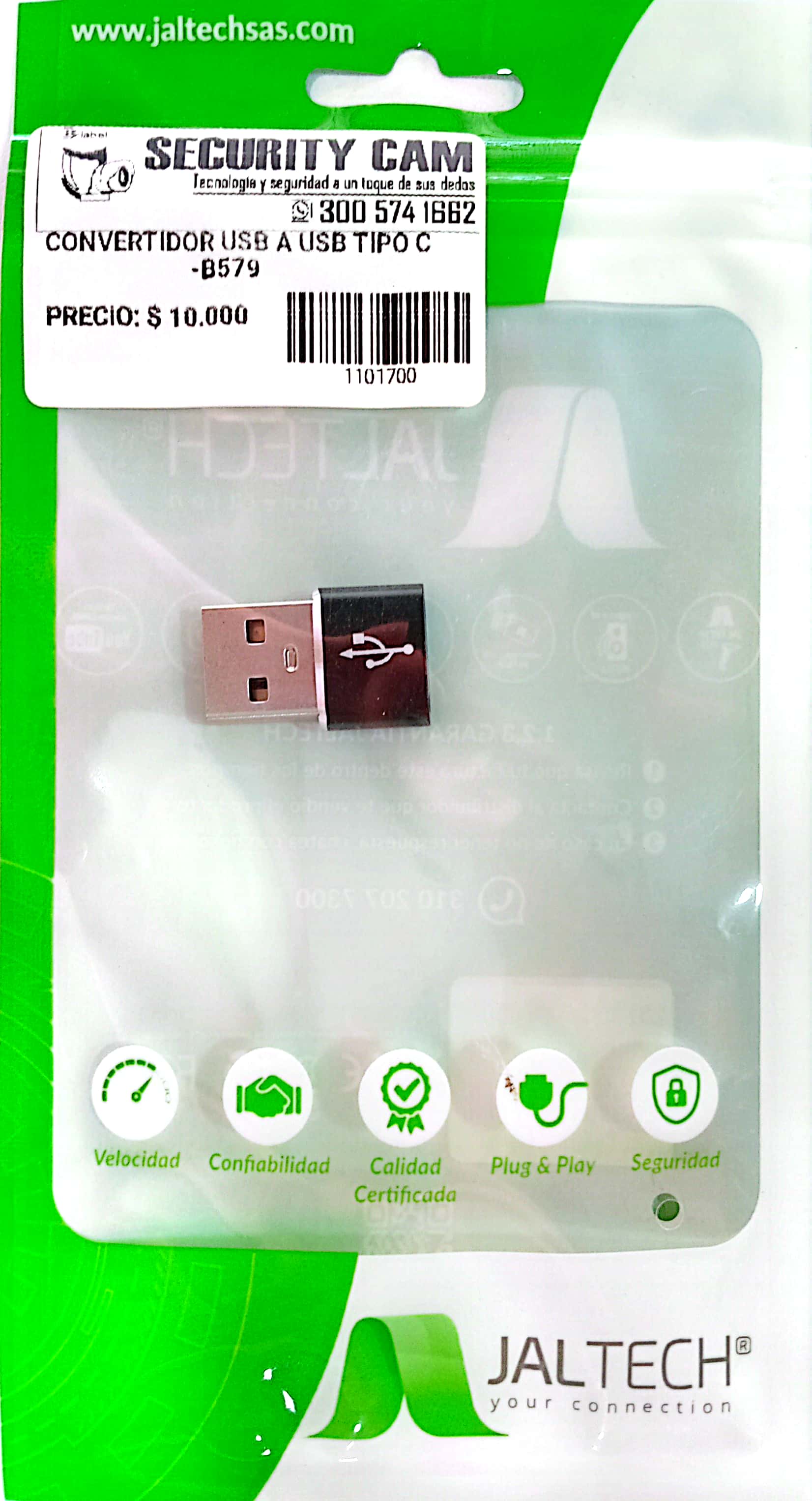 CONVERTIDOR USB A USB TIPO C